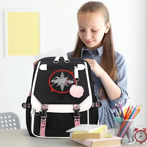 SERTAS Stra-y Ki-ds Backpack Merchandise K-Pop Fan Gifts Bag Korean Lightweight Travel Daypack for Stray Fans thumbnail 4