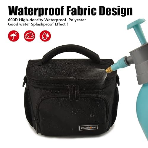 Cwatcun Small Camera Sling Bag Crossbody Camera Shoulder Case, Waterproof Travel Photography Camera Messenger Bag for Canon, Nikon, Sony, Fuji DSLR/SLR/Mirrorless Cameras, Lens and Accessories thumbnail 9