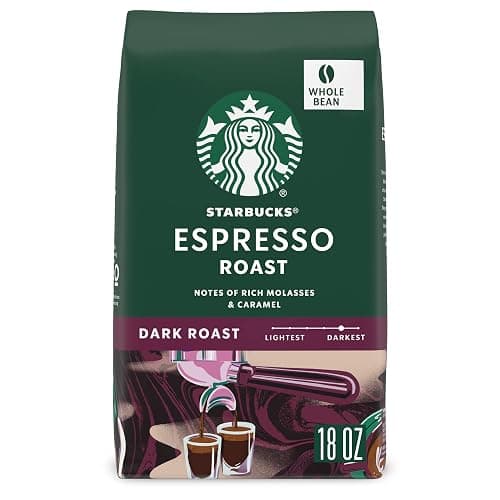 Starbucks Whole Bean Coffee, Dark Roast Coffee, Espresso Roast, 100% Arabica, 1 bag (18 oz) - Image 1