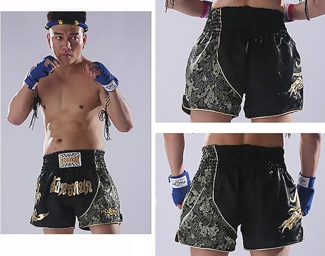 FLUORY Muay Thai Fight Shorts,MMA Shorts Clothing Training Cage Fighting Grappling Martial Arts Kickboxing Shorts Clothing thumbnail 2