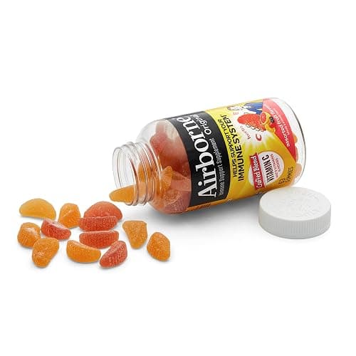 Airborne 750mg Vitamin C Gummies for Adults, Immune Support Gummies with Powerful Antioxidants VIT C & E, Caffeine Free - 2x63ct Bottle (42 Servings), Assorted Fruit Flavor thumbnail 13