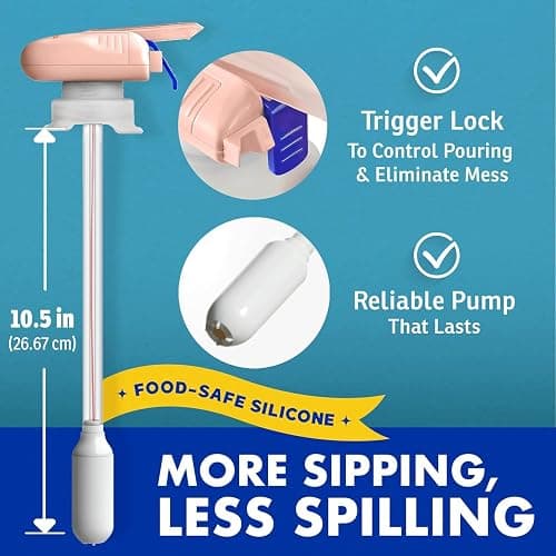 The Magic Tap Automatic Drink Dispenser - Hands-Free Beverage Dispenser for Fridge - Perfect for Milk, Juice - Gifts for Women & Men (3, Peach) thumbnail 3