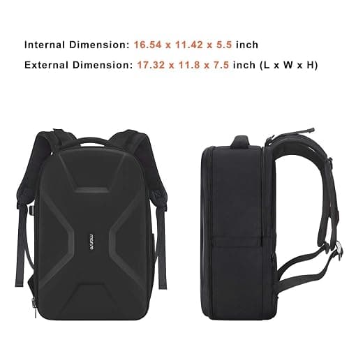 MOSISO Camera Backpack, DSLR/SLR/Mirrorless Photography Camera Bag 15-16 inch Waterproof Hardshell Case with Tripod Holder&Laptop Compartment Compatible with Canon/Nikon/Sony, Black thumbnail 7