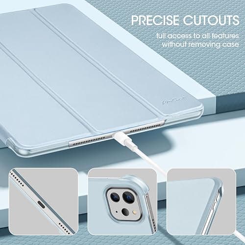 ProCase Smart Case for iPad Pro 11 Inch M5 2025/M4 2024 (Model: A3357/A3358/A3359/A2836/A2837/A3006), Slim Folio Stand Hard Back Shell Protective Tablet Cover for iPad Pro 11" 6th/5th Gen -Blue thumbnail 8
