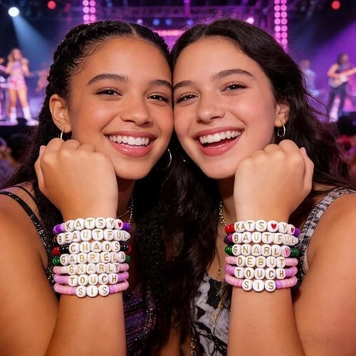 8PCS Katseye Concert Merch Inspired Friendship Bracelet, K-Pop Style Beaded Unisex Jewelry for Costume & Fan Events, Matching Accessory for Katseye Lightstick & Hoodie, Gift for Valentine's Day and thumbnail 3