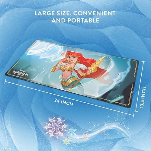 Ravensburger Disney Lorcana TCG Playmat Featuring Ariel - Sonic Warrior - Protects Cards - Versatile Game, Desk, or Mouse Pad - Suitable for Ages 8+ thumbnail 2