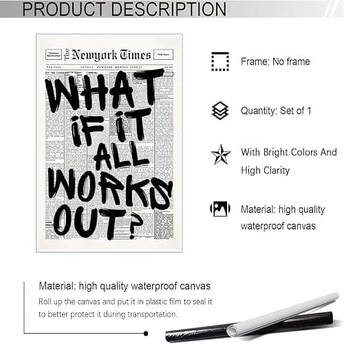 Retro "What If It All Works Out" | 24x36in | Poster thumbnail 2