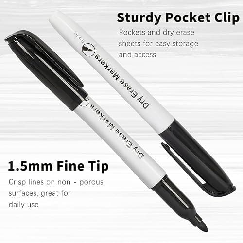 Duchong Dry Erase Markers, 30 Packs Black Fine Tip Whiteboard Markers for Kids Teachers, Dry Erase Pens Bulk for Classroom Home, Back to School Supplies thumbnail 4