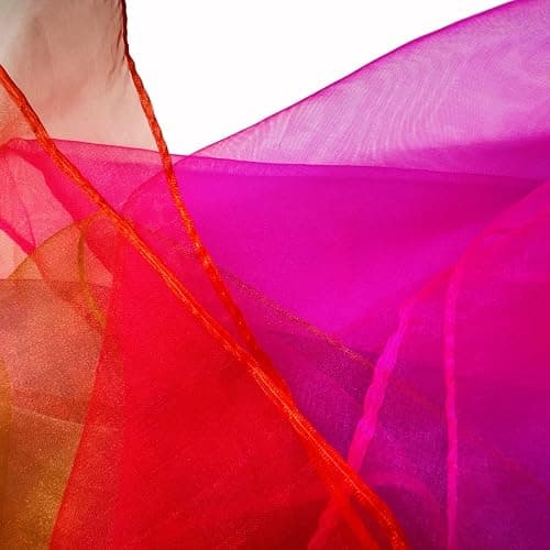 Lolakee Juggling Scarves, 12 PCS Dance Scarves for Kids Play Silk Scarve for Toddlers Children Movement Music Scarf Magic Tricks Performance Props Accessories Rhythm Band Scarfs 12colors 24 inches thumbnail 6