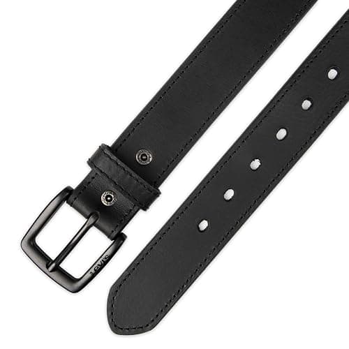 Levi's mens Black Leather Belt - Casual Design for Jeans Or Everyday Wear thumbnail 5