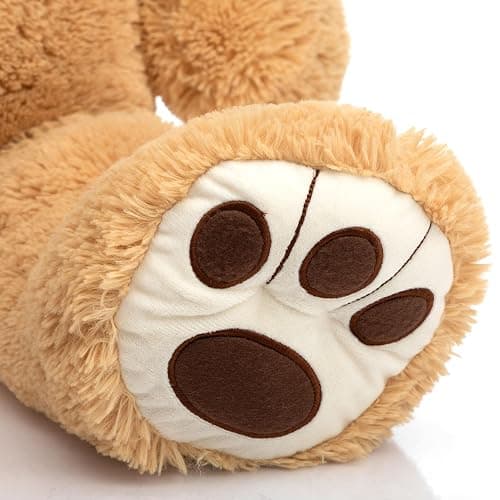 HollyHOME Big Teddy Bear, Large Bear Stuffed Animal with Footprints,36”,Tan | Cute Soft Cuddly Plush, Birthday & Holiday Gifts for Kids,Girlfriend,Wife, Baby Shower Decor, Perfect Bedtime Companion thumbnail 9