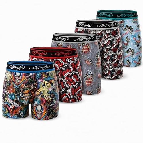 ED HARDY Mens Boxer Briefs Breathable Underwear Durable Boxers Multipack - Image 1