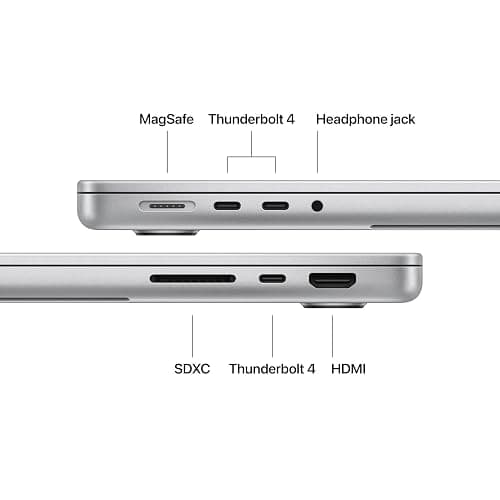 Apple 2025 MacBook Pro Laptop with M5 chip with 10‑core CPU and 10‑core GPU: 14.2-inch Liquid Retina XDR Display, 24GB Unified Memory, 1TB SSD Storage; Silver with AppleCare+ (3 Years) thumbnail 5