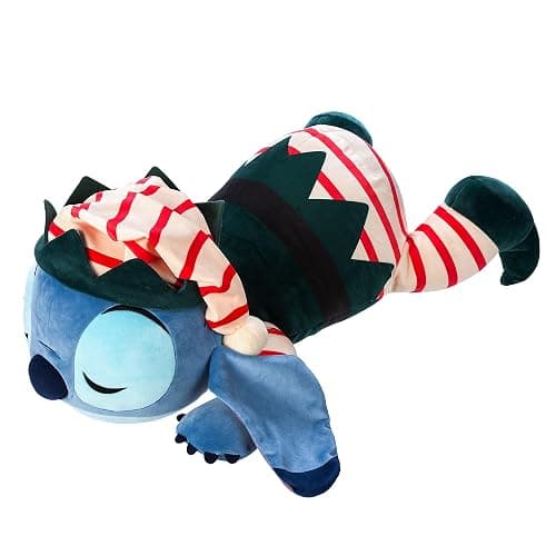 Disney Store Official Stitch Festive Cuddleez Soft Toy, Lilo & Stitch, 61cm/24”, Large Cuddly Plush Character Figure, Suitable for Ages 0+ - Stitch Festive - Image 1
