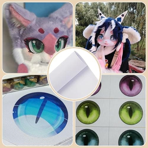 BENECREAT Custom Fursuit Eye Mesh, 39x11.8inch White PVC Plastic Net 0.2mm Thick Waterproof Printable Mesh for Furries Cosplay, Props, Fursuits, Craft Making, Hole: 0.5mm - White - 39x11.8inch-0.5mm thumbnail 6