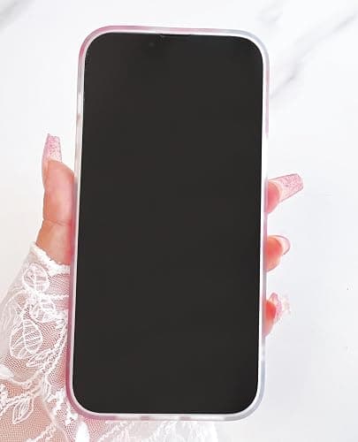 Qokey Compatible for iPhone 15 Case 6.1 inch,Cute Clear Flowers Design for Women Shell Pattern Soft Bumper Lightweight Slim Fit TPU Shockproof Phone Cover for iPhone 15,Pink Floral thumbnail 4