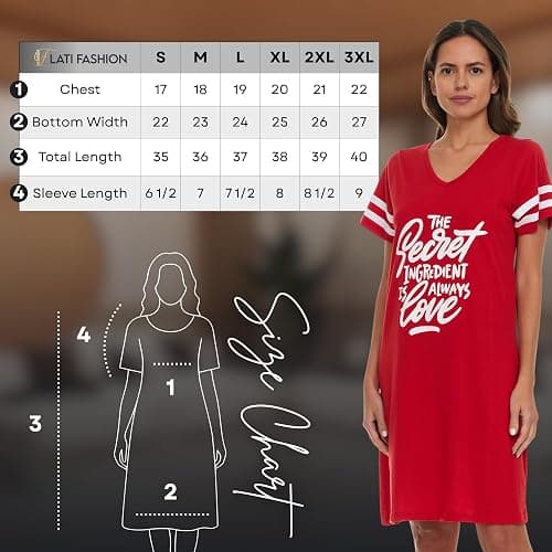 Lati Fashion 3 Pack Nightgowns For Women Soft Cotton Short Sleeve Sleepshirt Casual Sleepwear Nightdress Size S-3X thumbnail 8