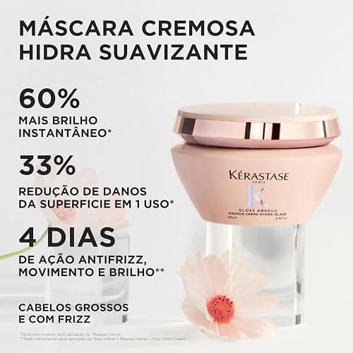 Kérastase Gloss Absolu Masque Crème Hydra-Glaze, Haarmaske für Glanz & Geschmeidigkeit, Anti-Frizz Haarkur für dickes, trockenes & geschädigtes Haar, Vegane Haarpflege mit Hyaluron, 200 ml thumbnail 3