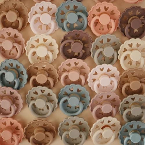 FRIGG Natural Rubber Baby Pacifier 6-Pack Blooming Love | Made in Denmark | BPA-Free (6-18 Months) thumbnail 9