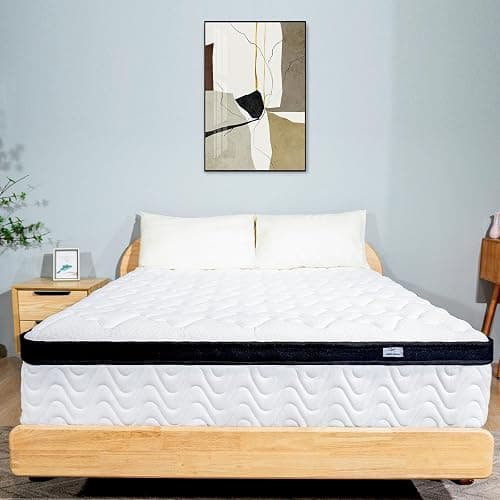 Queen Mattress 12 Inch | Hybrid Mattresses Queen Size in a Box | Medium Firm Memory Foam and Individual Pocket Springs | Fiberglass Free Bed Mattres | Breathable | CertiPUR-US thumbnail 6