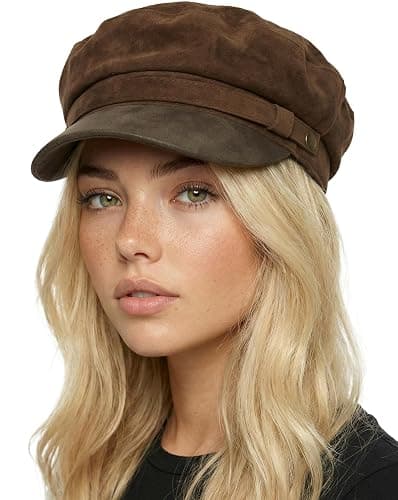 Funky Junque Newsboy Hat for Women – Trendy Greek Fisherman Cap, Classic Women's Baker Boy Newsies Hat, Ladies Fashion Caps - Image 1