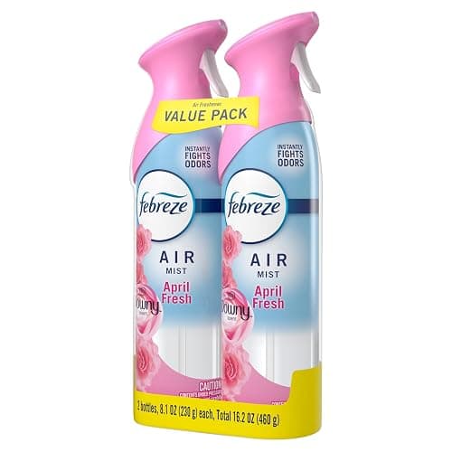Febreze Air Mist, Air Freshener Spray, Odor Fighting Room Spray, Deodorizer for Home Bathroom Kitchen Office Apartment Dorm Room Classroom, Downy April Fresh Scent, 8.1oz (Pack of 2) thumbnail 8