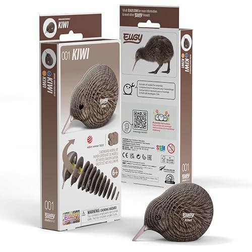 Eugy Kiwi Bird 3D Puzzle - 24 Piece Eco-Friendly Educational Toy Puzzle for Boys, Girls & Kids Ages 6+ thumbnail 3