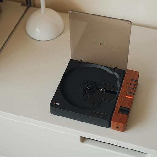 syitren R300 CD Player Portable Bluetooth Desktop Retro CD Players for Home,Without Speakers, Rechargeble Battery Small Compact Vintage CD Player,SPDIF Out,Brown thumbnail 8