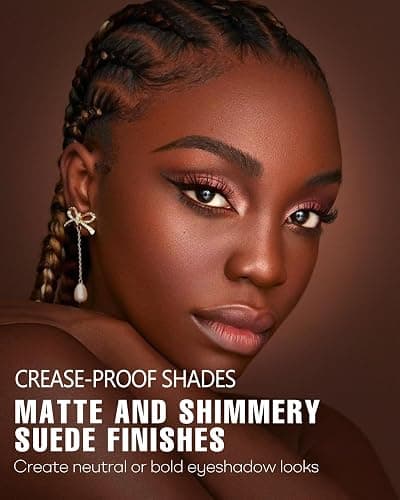 MAKI YIKA Black Smokey Eye Shadow Palette 8Color Dark Grey Eyeshadow for Goth Makeup Black Silver White Gray Eyeshades for Halloween (BlackS) thumbnail 5