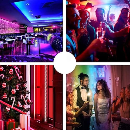 dalattin 32.8ft Led Strip Lights,RGB Led Lights for Bedroom Color Changing Light,Decoration for Bedroom Room Party,Halloween Decor with 44 Keys Remote,1 Roll of 32.8ft thumbnail 4
