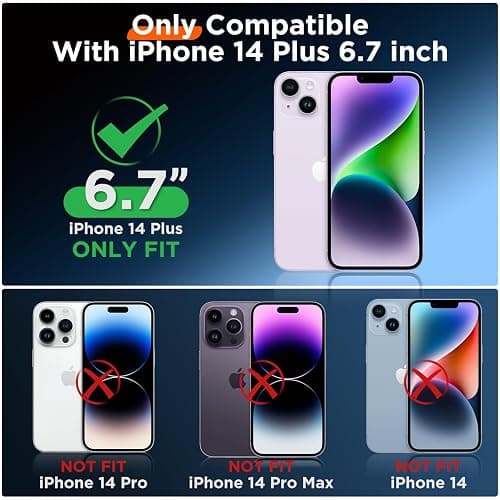 COFFKER Designed for iPhone 14 Plus Case Silicone, with 2X Screen Protectors, Full Body Shockproof Protective Cover, Liquid Silicone Slim Thin Phone Case for iPhone 14 Plus 6.7", Stone thumbnail 7