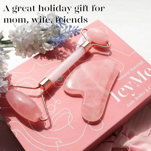 BAIMEI Gua Sha & Jade Roller,Guasha Tool face, Self Care Gift for Women and Men, Massager for Face, Eyes, Neck Care, Skin Care Gifts - Rose Quartz thumbnail 8