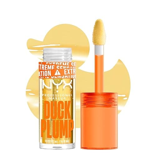 NYX PROFESSIONAL MAKEUP Duck Plump High Pigment Lip Gloss, Lip Plumper Gloss with Spicy Ginger - Clearly Spicy - 01 Clearly Spicy - 0.23 Fl Oz (Pack of 1)