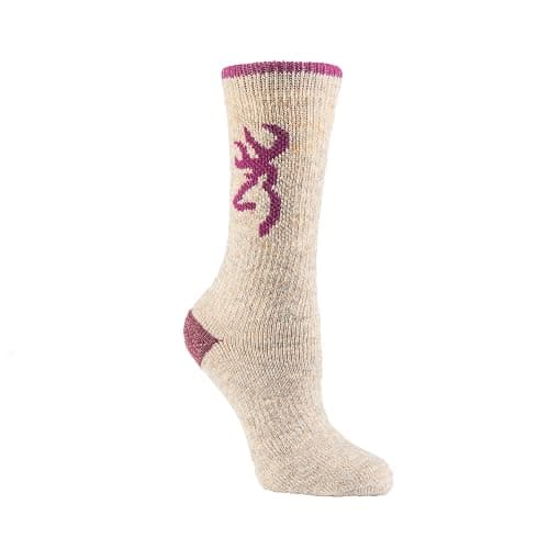 Browning Women's Wool Buckmark Socks, 2 Pairs Wool Blend Outdoor Boot Socks with Arch Support thumbnail 3