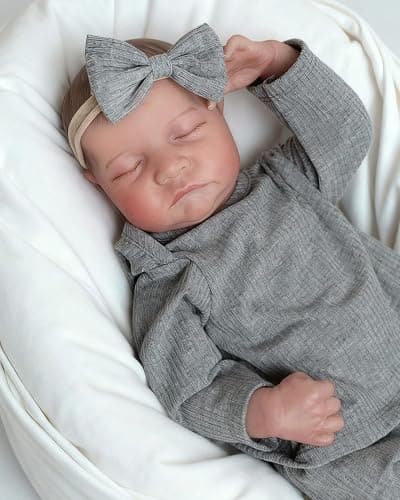 FOCKOF Realistic Reborn Baby Dolls-18 Inch Real Life Newborn Baby Dolls Girl Lifelike Baby Doll with Accessories for 3+ Years Old Gifts (Gray) thumbnail 6