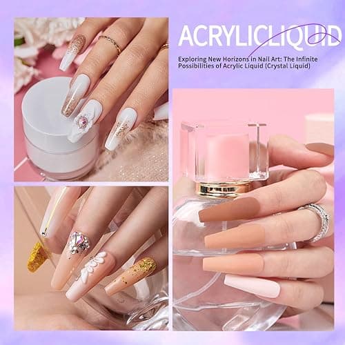 Acrylic Liquid Monomer 120ml/4.2fl.oz,Nail Liquid Monomer,Liquid Monomer for Acrylic Nails,Acrylic Liquid for Acrylic Powder Nails Extension Acrylic Nail Kit (q1, 1) thumbnail 6