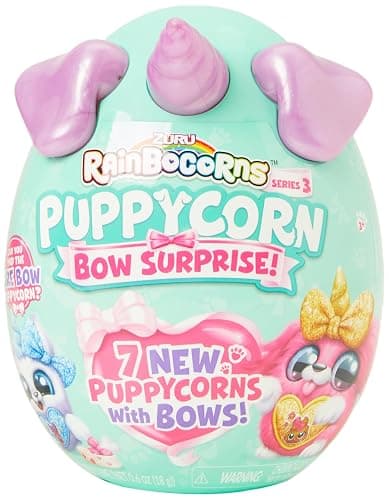 Rainbocorns Puppycorn Surprise Series 3 (Pink Karmo) by ZURU, Collectible Plush Stuffed Animal, Surprise Egg, Sticker Pack, Slime, Dog Plush, Ages 3+ for Girls, Children thumbnail 5