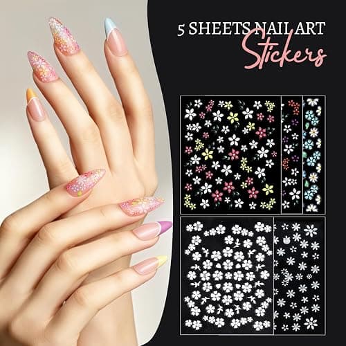 Teenitor Short Almond Nail Tips Set, 510 Pcs 15 Sizes Half Matte Pre-shaped Clear Acrylic Nail Tips, 23 Pcs Nail Art Brushes, Dotting Tool, Nail Stand, Nail Stickers for DIY Nail Art thumbnail 9