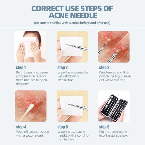 JPNK Blackhead Remover Comedone Extractor Acne Removal Kit.. thumbnail 4