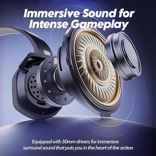 NUBWO Wireless Gaming Headset with Mic for Ps5 Ps4 PC, Zero Interference, 100-Hour Battery All-Day Play, 23ms Sync​ for Gamers, Triple Mode All Devices Compatible - Gray thumbnail 5