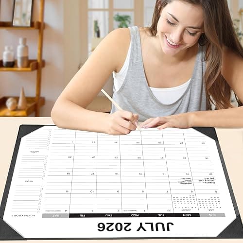 Desk Calendar 2026-2027 with Desk Mat – 22" x 17" Large Desk Pad Calendar Runs from July 2026 to December 2027, Office Supplies Desktop Monthly Calendar for Home & Office thumbnail 2