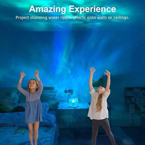 Northern Lights Ocean Wave Projector Light, Galaxy Light Projector, 16 Colors Gradual Rotating Flame Water Ripple Ambient Night Light Non-Wood for Bedroom, Room Decor, Kids Room (RC) thumbnail 6