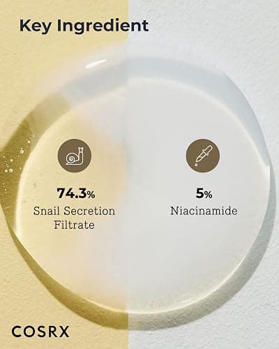 COSRX Niacinamide 5% + Snail Mucin 74% Dual Essence, Anti Aging Face Serum for Dull Skin, Hydrating, Brightening, Repairing, Sensitive Skin, Not Tested on Animals, Korean Skin Care, 2.70 fl.oz / 80ml - 2.7 Fl Oz (Pack of 1) thumbnail 3