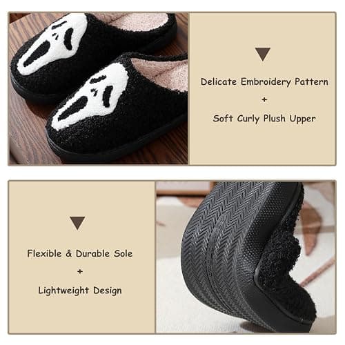 Titype Christmas Slippers Cute Holiday Slipper Warm House Slippers for Women Men, Fuzzy Fluffy Outdoor Indoor Slip On Bedroom Slippers Home Shoes Ladies thumbnail 4