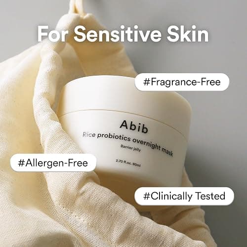Abib Rice Probiotics Overnight Mask Barrier Jelly 2.7 fl oz I | Korean Overnight Sleeping Mask Cream Moisturizer for Glass Skin Slugging (Rice Probiotics/Barrier Jelly) thumbnail 8
