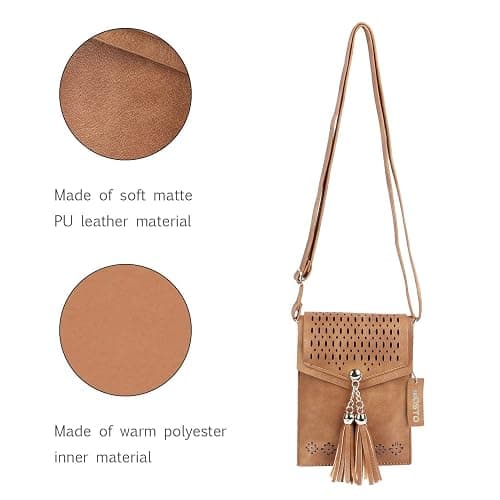 seOSTO Womens Small Crossbody Bag For Woman, Tassel Wallet Purse，Gifts For Teenage Girls thumbnail 6