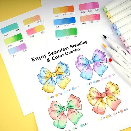 SFAIH Alcohol Markers Brush & Chisel - 121 Colors Double Tipped Art Markers for Adult Coloring Illustration, Gifts for Artist Adult - Adjustable Shoulder Strap & Faux Leather Lining & Outer Zip Pocket thumbnail 9
