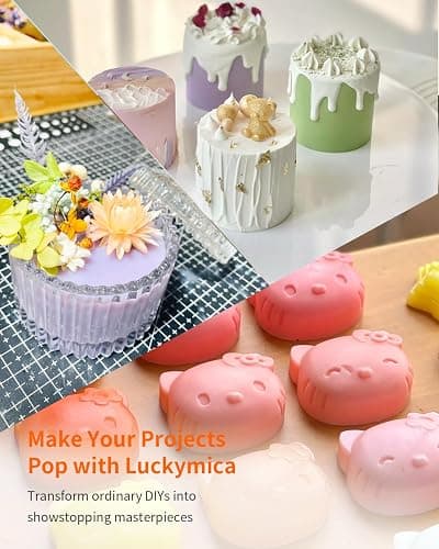 Luckymica Mica Powder, 36 Colors Pearlescent Pigment Powder for Epoxy Resin, 360g Pearl Pigment Set​​ for Soap Making, Bath Bomb, Candle Making, Art Crafts, Lip Gloss, Nail Polish, Dye thumbnail 5