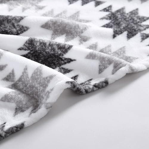Wrangler - Blanket, Super Soft Sherpa Bedding, Yellowstone Inspired Throw Blanket for Couch or Bed (Canyon Ikat Grey, 50" x 60") thumbnail 4