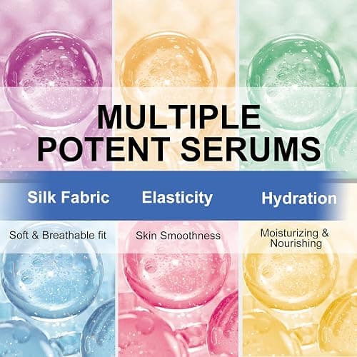 6 Pack Sheet Face Masks Skincare for All Skin Types, Gentle & Nourishing Skincare Face Masks, Suitable for Sensitive Skin, Bulk Facial Mask Set for Women & Face Spa thumbnail 5
